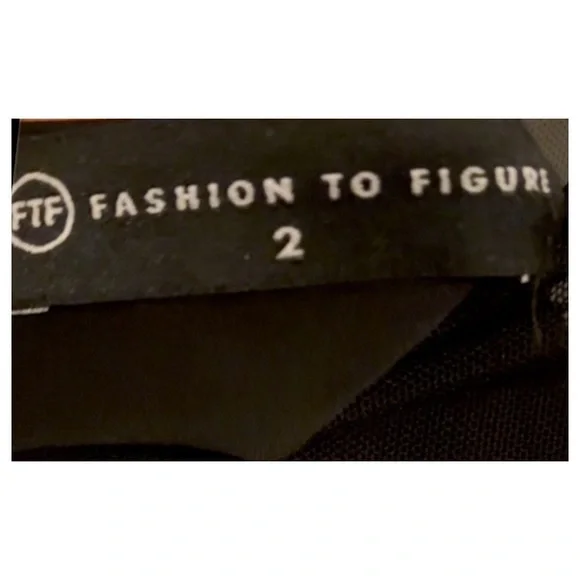 Fashion To Figure Dress Black Mesh The Mesh Dress Size 2 - Picture 6 of 7